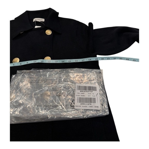 J. Crew Warwick sweater blazer Mid Thigh in Black Oversized XS, S Style CB927 - Picture 11 of 15
